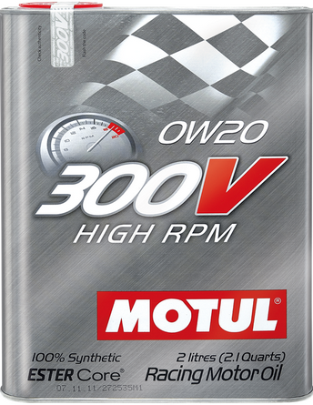 Моторное масло MOTUL 300V High RPM 0W20 синтетическое 2 л Моторное масло MOTUL 300V High RPM 0W20 синтетическое 2 л Моторные масла<br>Для автоспорта, технология ESTER Core®. Используется в квалификационных испытаниях, шоссейно-кольцев<br>