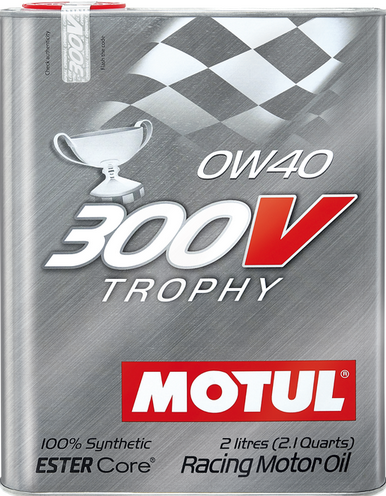 Моторное масло MOTUL 300V Trophy 0W40 синтетическое 2 л Моторное масло MOTUL 300V Trophy 0W40 синтетическое 2 л Моторные масла<br>Для автоспорта, технология ESTER Core®. Используется в ралли, шоссейно-кольцевых гонках. Обеспечивае<br>