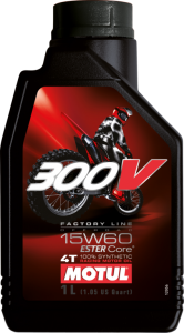 Моторное масло MOTUL 300V 4T Off Road 15W60 Синтетинеское 4 л Моторное масло MOTUL 300V 4T Off Road 15W60 Синтетинеское 4 л Масла для мото, скутеров, лодок, с/х техники и проч.<br>Спортивное моторное масло для мотоциклов. 100% синтетическое, технология ESTER Core®. Предназначено для 4-х тактных двигателей с интегрированной или не интегрированной коробкой переключения передач, а также сцеплением в масляной ванне или сухим сцеплением.<br>