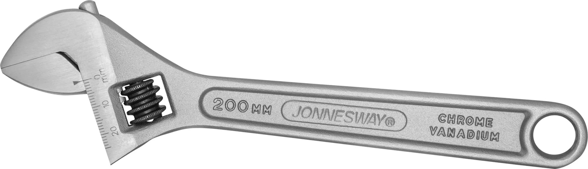 Ключ разводной Jonnesway L200мм 0-24мм Ключ разводной Jonnesway L200мм 0-24ммРазводные<br>Разводной гаечный ключ с зауженными губками. Прецизионно изготовленные детали механизма перемещения подвижной губки обеспечивает минимальные рабочие зазоры и плавную регулировку. Ключ изготовлен из хромованадиевой стали по стандарту DIN 3117, ANSI/ASME B107.8M, полностью соответствует ГОСТу 7275-75. Имеет хромоникелевое покрытие и матовую отделку, снабжен метрической и дюймовой размерными шкалами.<br>