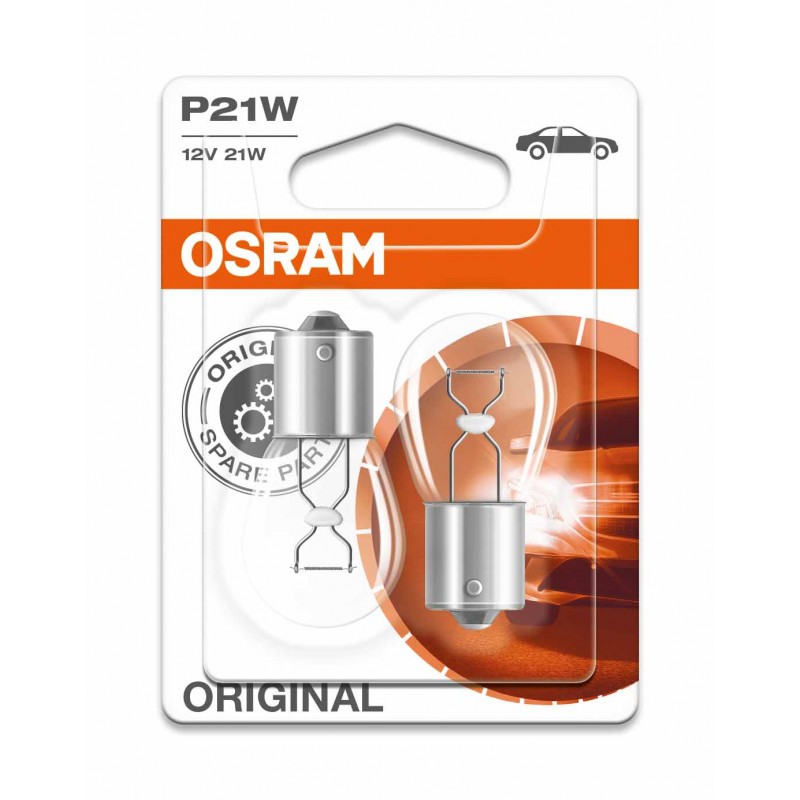 Лампа накаливания OSRAM ORIGINAL LINE P21W 12V 21W белая Лампа накаливания OSRAM ORIGINAL LINE P21W 12V 21W белая Лампы накаливания<br>Лампы семейства OSRAM ORIGINAL LINE 12В отличаются высокой надежностью и обладают отличным соотношением цены и производительности. <br>Особенности:<br>OEM качество<br>Отличное соотношение цена / производительность<br>Успешно используется в миллионах новых автомобилей от известных производителей<br>Впечатляющая яркость и надежность<br>