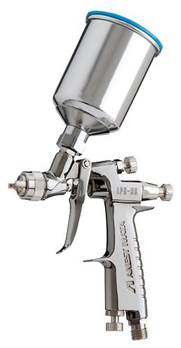 Краскопульт IWATA LPH-80-104G без бачка 1мм Краскопульт IWATA LPH-80-104G без бачка 1ммПокрасочное оборудование<br>Высоко технологичные миникраскопульты с центральным бачком работающие по последней технологии LVLP (низкое давление при маленьком потреблении воздуха). В данных моделях применена распыляющая головка нового типа которая работает по LV (low volume) технологии, позволяющая потреблять значительно меньшее количество воздуха приблизительно 60 литров/минуту при этом степень атомизации (распыления) остается на высочайшем уровне.<br>