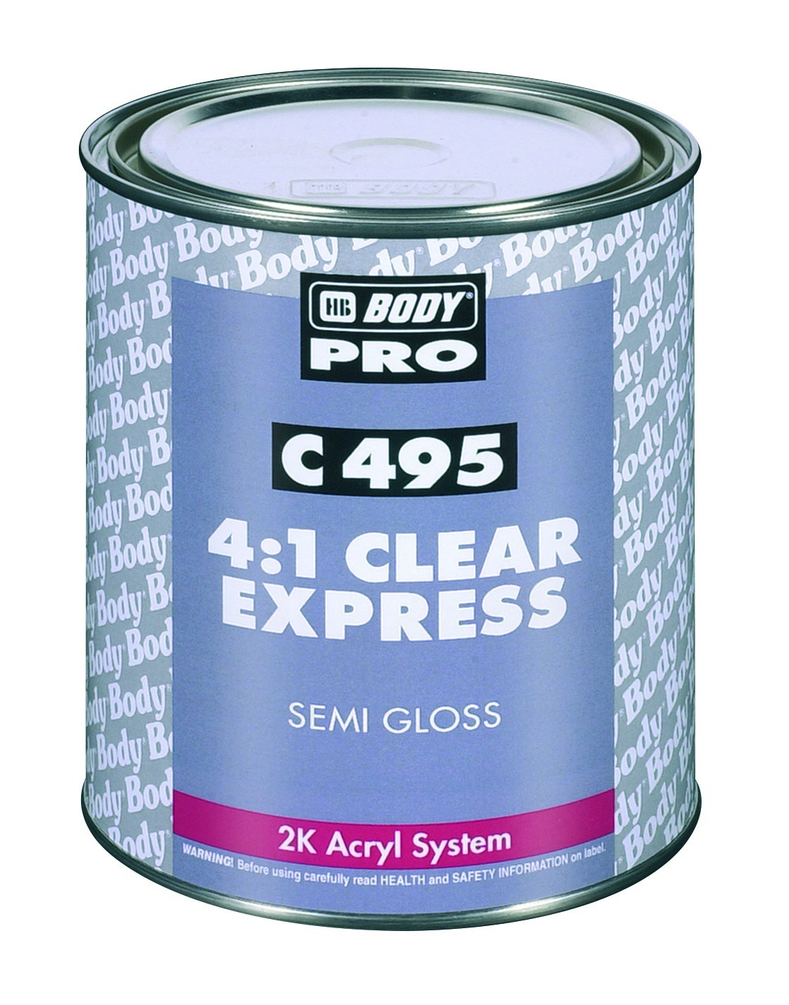 Лак Body 495 MS SEMI GLOSS PROLINE 4:1 1л Лак Body 495 MS SEMI GLOSS PROLINE 4:1 1л Лаки<br>Сверхбыстросохнущий лак для мастерских с поточным методом работы. Гарантирует долговечность покрытия и отличную устойчивость к сложным погодным условиям. Смешивается с отвердителями BODY 727 POLAR в соотношении 4:1. Сохнет быстро: в течение 3–4 часов на воздухе и за 15 минут при температуре +60 °С. Из-за высокой скорости высыхания рекомендуется только для ремонта небольших участков. Имеет полуматовый глянец (semi-gloss).<br>