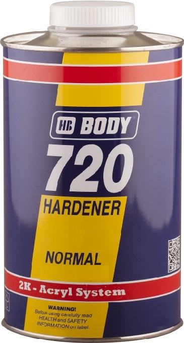 Отвердитель Body 720 250 мл Отвердитель Body 720 250 млОтвердители<br>Изоцианатный отвердитель для 2К-грунтов, акриловых красок 2К-эмалей и для 2К-лаков. Отвердитель BODY 720 NORMAL обеспечивает стандартное время сушки, а отвердитель BODY 722 FAST — ускоренное.<br>