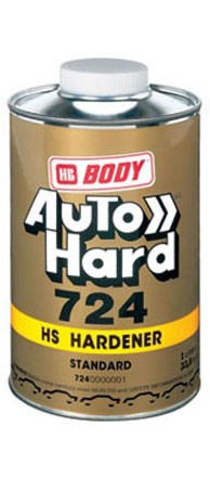 Отвердитель BODY 724 HS PROLINE 500 мл Отвердитель BODY 724 HS PROLINE 500 млОтвердители<br>Кристально прозрачный высокоглянцевый лак, относящийся к 2К-акриловой системе. Благодаря высокому содержанию сухого остатка, прекрасной растекаемости, быстрой полимеризации и великолепному блеску продукт можно применять как для полной, так и для частичной окраски. Обладает высокой плотностью и, как следствие, является более экономичным продуктом, чем обычные лаки. Используется с отвердителями BODY 724 стандартный или BODY 723 быстрый в соотношении смеси 2:1.<br>