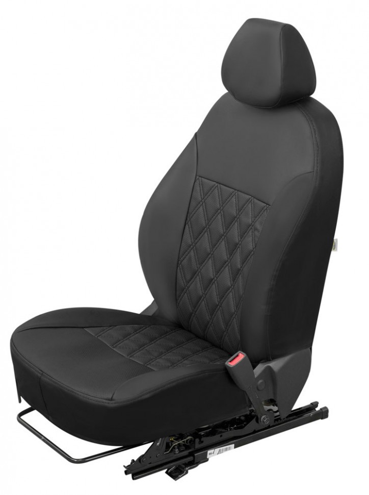 Чехлы Почин Ромб двойной Ford Focus III экокожа черные Чехлы Почин Ромб двойной Ford Focus III экокожа черныеЧехлы и накидки на сиденья<br>Чехлы Ромб Двойной разработаны конкретно для Ford Focus III, поэтому имеют несколько преимуществ: в точности повторяют форму спинок и подушек сидений, а также имеют надежный крепеж. Модель выполнена в экокоже, центральная часть перфорированная и имеет стежку двойным Ромбом.<br><br>В комплект авточехлов входит 13 предметов:<br>5 подголовников<br>2 сидения переднего ряда<br>2 спинки переднего ряда<br>1 сидение заднего ряда 2/3 за водителем<br>1 сидение заднего ряда 1/3 за пассажиром<br>1 спинка заднего ряда 1/3 за пассажиром<br>1 спинка заднего ряда 2/3 за водителем с молниями для бокса под документы<br>В комплект входят крепления - резинки и крючки.<br>