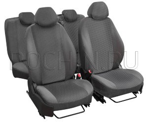 Чехлы Почин Лима Renault Sandero Stepway 2013 жаккард кож.зам. cерые Чехлы Почин Лима Renault Sandero Stepway 2013 жаккард кож.зам. cерыеЧехлы и накидки на сиденья<br>Чехлы Лима разработаны конкретно для Renault Sanderj/STEPWAY, поэтому имеют несколько преимуществ: в точности повторяют форму спинок и подушек сидений, а также имеют надежный крепеж. Модель выполнена в автомобильной ткани жаккард.<br><br>В комплект авточехлов входит 12 предметов:<br>5 подголовников<br>2 сидения переднего ряда <br>2 спинки переднего ряда <br>1 сидение заднего ряда <br>1 спинка заднего ряда 1/3 за пассажиром<br>1 спинка заднего ряда 2/3 за водителем<br>В комплект входят крепления - резинки и крючки.<br>Присутствуют технологические отверстия для ремней безопасности. На спинках передних сидений есть карманы.<br>