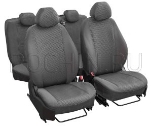 Чехлы Почин Лима Renault Sandero Stepway 2013 жаккард кож.зам. cерые Чехлы Почин Лима Renault Sandero Stepway 2013 жаккард кож.зам. cерыеЧехлы и накидки на сиденья<br>Чехлы Лима разработаны конкретно для Renault Sanderj/STEPWAY, поэтому имеют несколько преимуществ: в точности повторяют форму спинок и подушек сидений, а также имеют надежный крепеж. Модель выполнена в автомобильной ткани жаккард.<br><br>В комплект авточехлов входит 12 предметов:<br>5 подголовников<br>2 сидения переднего ряда <br>2 спинки переднего ряда <br>1 сидение заднего ряда <br>1 спинка заднего ряда 1/3 за пассажиром<br>1 спинка заднего ряда 2/3 за водителем<br>В комплект входят крепления - резинки и крючки.<br>Присутствуют технологические отверстия для ремней безопасности. На спинках передних сидений есть карманы.<br>