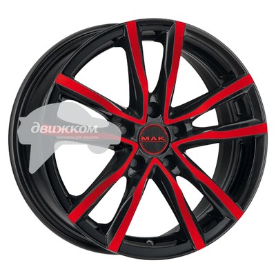 Литые диски MAK Milano 8x18/5x108 ET45 D72 Milano Black Red Face фото