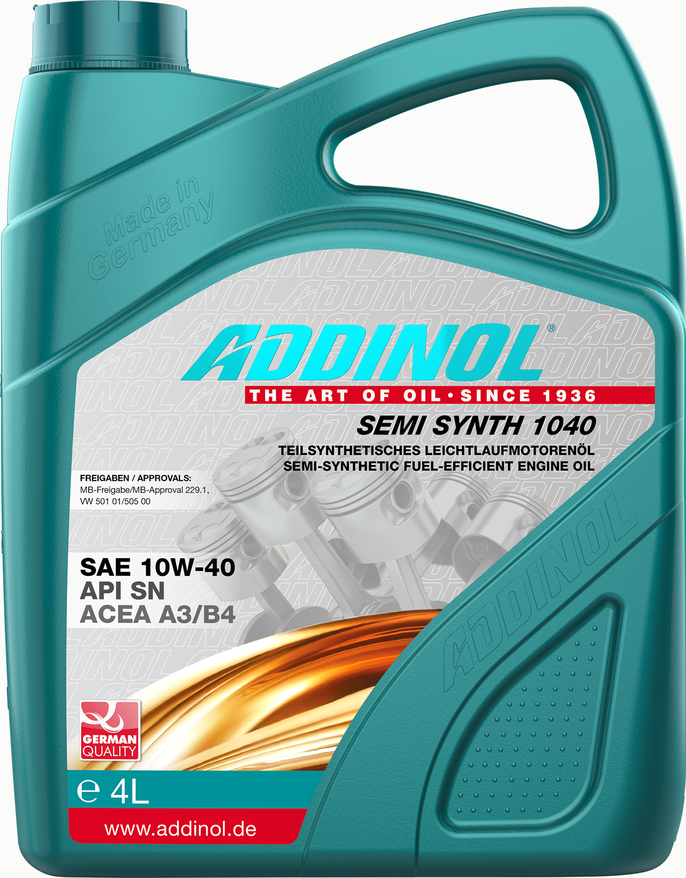 Масло моторное Addinol Semi Synth 10W-40 ситетическое 4л