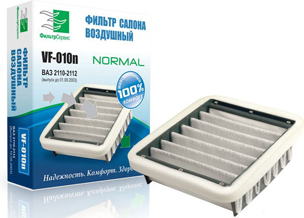 Фильтр салонный ВАЗ-2110 до 2003г. (ФильтрСервис) ВФ-010 Фильтр салонный ВАЗ-2110 до 2003г. (ФильтрСервис) ВФ-010 Отопление, вентиляция и омыватели<br><br>