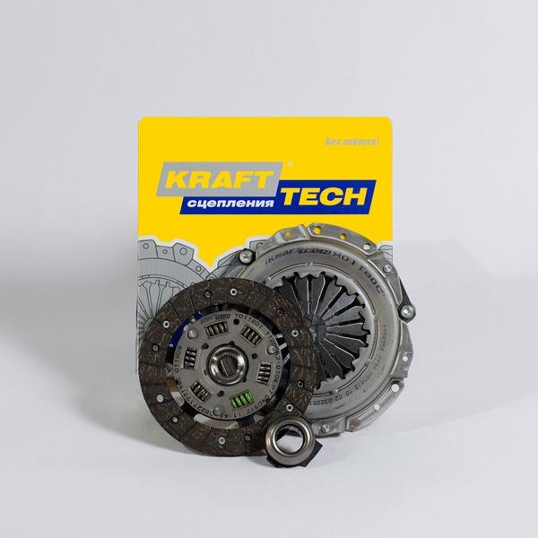 Сцепление в сборе RENAULT Logan (дв.1,4) (Krafttech) с подш. Сцепление в сборе RENAULT Logan (дв.1,4) (Krafttech) с подш. Сцепление<br><br>