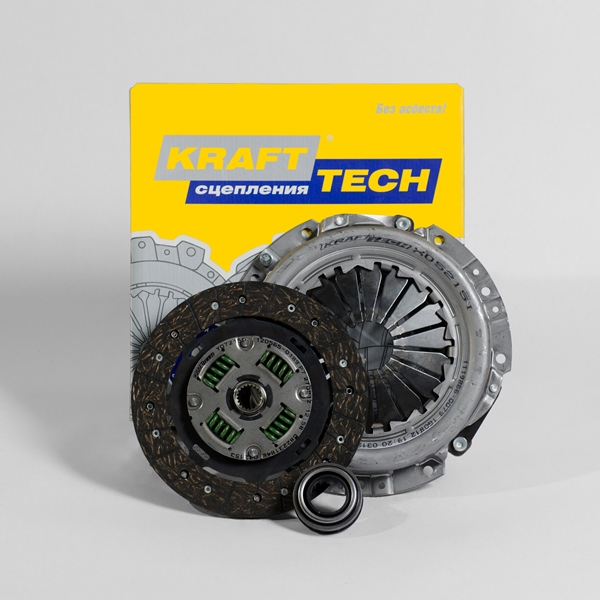 Сцепление в сборе HYUNDAI Accent (дв.1,6 с 2000г.) (Krafttech) с подш. Сцепление в сборе HYUNDAI Accent (дв.1,6 с 2000г.) (Krafttech) с подш. Сцепление<br><br>