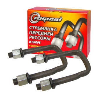 Стремянка рессоры ГАЗ-53 3307-3309 L-136мм М16х1,5 А-82мм (2шт) (Riginal) Стремянка рессоры ГАЗ-53 3307-3309 L-136мм М16х1,5 А-82мм (2шт) (Riginal) Подвеска и колеса<br><br>