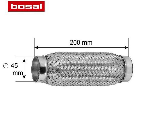 Гофра глушителя HYUNDAI, DAEWOOD 45xL200 (Bocal) 265-309 Гофра глушителя HYUNDAI, DAEWOOD 45xL200 (Bocal) 265-309 Система питания и выхлопных газов<br>Погорелов<br>