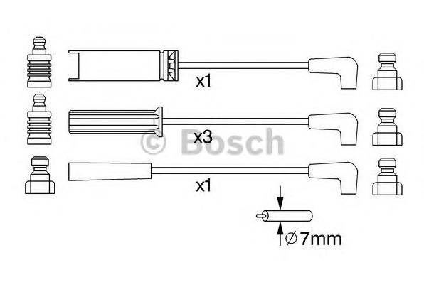 Провода высоковольтные Daewoo Nexia/Espero (BOSCH) 0986356972 комплект Провода высоковольтные Daewoo Nexia/Espero (BOSCH) 0986356972 комплектИномарки<br>Погорелов<br>