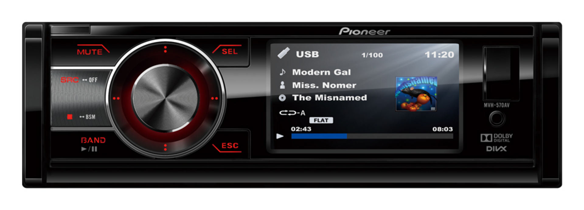 Автомагнитола Pioneer MVH-570AV 1 DIN 4x50Вт Автомагнитола Pioneer MVH-570AV 1 DIN 4x50Вт Автомагнитолы<br><br>