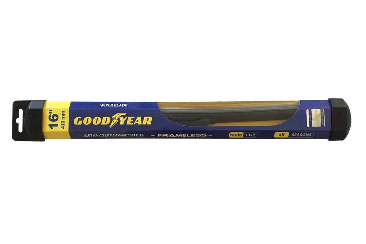 Щетка стеклоочистителя Goodyear Frameless Multi Clip 410 мм бескаркасная Щетка стеклоочистителя Goodyear Frameless Multi Clip 410 мм бескаркаснаяЩетки стеклоочистителя<br><br>