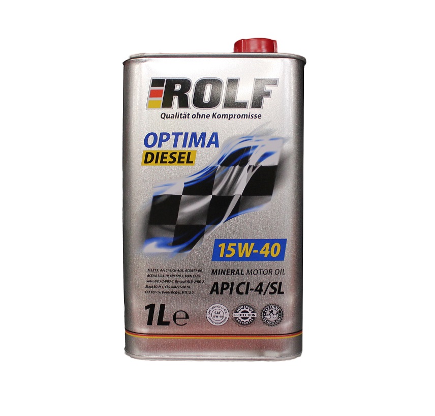 Моторное масло Rolf Optima Diesel 15W40 минеральное 1 л Моторное масло Rolf Optima Diesel 15W40 минеральное 1 л Моторные масла<br><br>