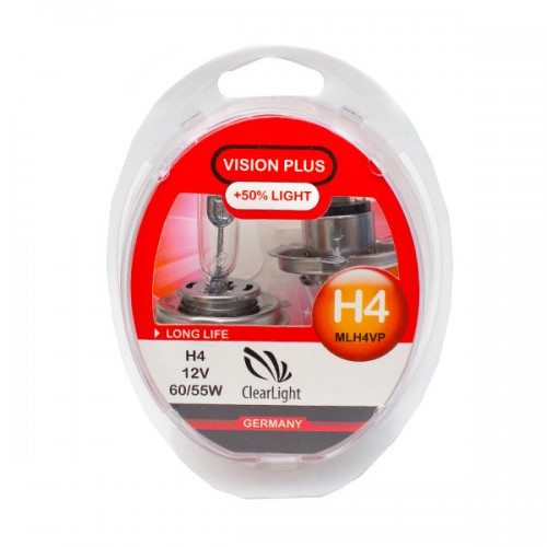 Галогенная лампа ClearLight VisionPlus +50% Light H4 12V 60/55W Галогенная лампа ClearLight VisionPlus +50% Light H4 12V 60/55W Галоген<br><br>