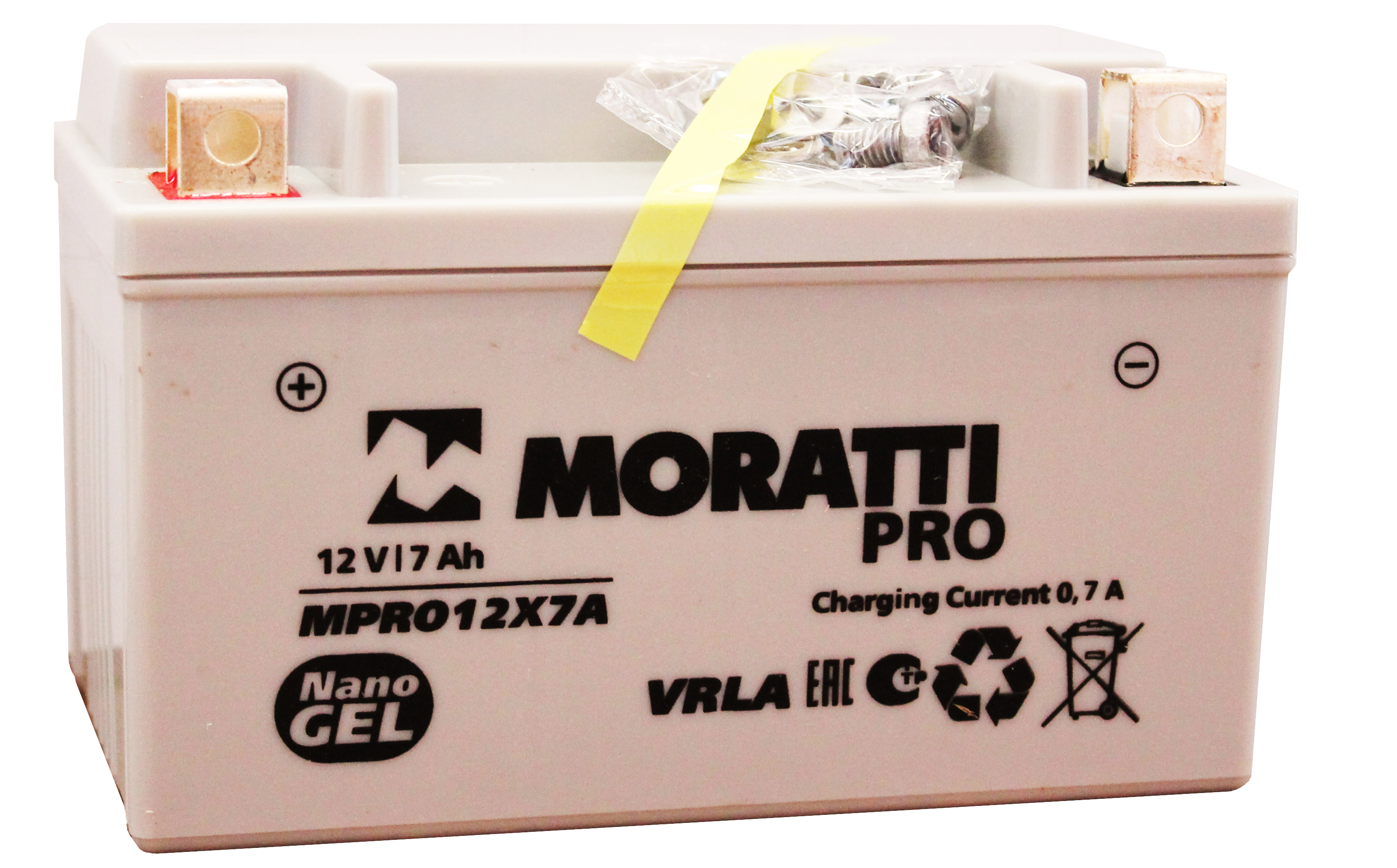 Аккумулятор (мото) 12V Moratti 7Ah/100 NANO GEL клеммы под винт /150x87x95/ Аккумулятор (мото) 12V Moratti 7Ah/100 NANO GEL клеммы под винт /150x87x95/Аккумуляторы для мототехники<br><br>
