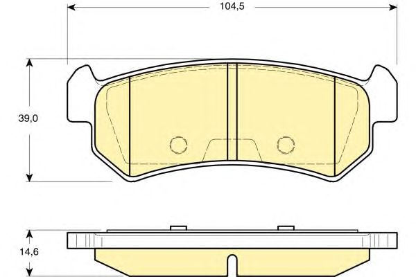 Колодки тормозные дисковые GDB3348 Колодки тормозные дисковые GDB3348 Тормозная система<br><br>