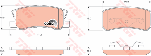 Колодка тормозная MITSUBISHI ASX, OUTLANDER II, PAJERO III/PEUGEOT 4007 задняя (TRW) GDB3247 (4 шт.) Колодка тормозная MITSUBISHI ASX, OUTLANDER II, PAJERO III/PEUGEOT 4007 задняя (TRW) GDB3247 (4 шт.) Тормозная система<br><br>