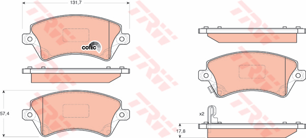 Колодка тормозная TOYOTA COROLLA (E12) передняя (TRW) GDB3288 (4 шт.) Колодка тормозная TOYOTA COROLLA (E12) передняя (TRW) GDB3288 (4 шт.) Тормозная система<br><br>