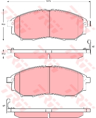 Колодка тормозная NISSAN MURANO (Z50, Z51), NAVARA (D40), QASHQAI передняя (TRW) GDB3392 (4 шт.) Колодка тормозная NISSAN MURANO (Z50, Z51), NAVARA (D40), QASHQAI передняя (TRW) GDB3392 (4 шт.) Тормозная система<br><br>