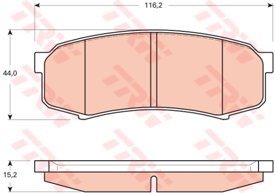 Колодка тормозная MITSUBISHI PAJERO IV, TOYOTA LAND CRUISER PRADO задняя (TRW) GDB3464 (4 шт.) Колодка тормозная MITSUBISHI PAJERO IV, TOYOTA LAND CRUISER PRADO задняя (TRW) GDB3464 (4 шт.) Тормозная система<br><br>