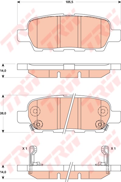 Колодки тормозные TRW GDB3507 Колодки тормозные TRW GDB3507 Тормозная система<br><br>