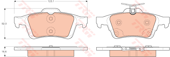 Колодки тормозные FORD Focus III/C-Max II (TRW) GDB1938 Колодки тормозные FORD Focus III/C-Max II (TRW) GDB1938 Тормозная система<br><br>