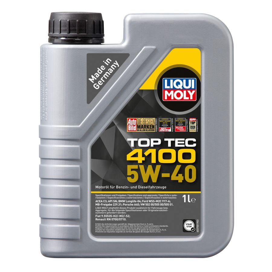 

Масло моторное LIQUI MOLY Top Tec 4100 5W40 синтетика (1 л)