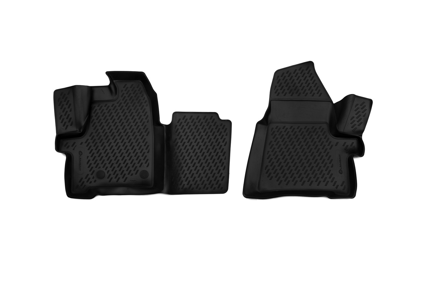 

Коврики салона Element 3D FORD Tourneo Custom 2013> 1+1 место полиуретановые черные 2 шт.