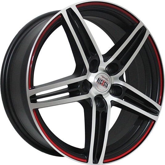 

Литые диски Alcasta M04 5.5x15/5x114.3 D67.1 ET45 Черный+красный, M04