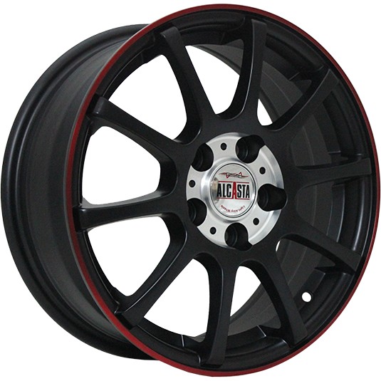 

Литые диски Alcasta M17 7x17/5x110 D65.1 ET39 Черный+красный