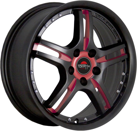 

Литые диски Yokatta MODEL-12 6.5x16/4x98 D58.6 ET38 Черный+красный, MODEL-12