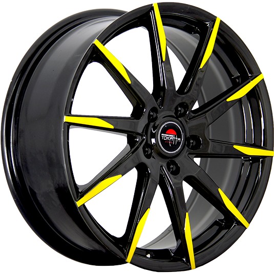 

Литые диски Yokatta MODEL-32 6.5x16/5x108 D63.3 ET50 Черный+желтый, MODEL-32
