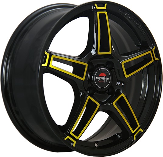 

Литые диски Yokatta MODEL-35 6.5x16/5x108 D63.3 ET52 Черный+желтый, MODEL-35