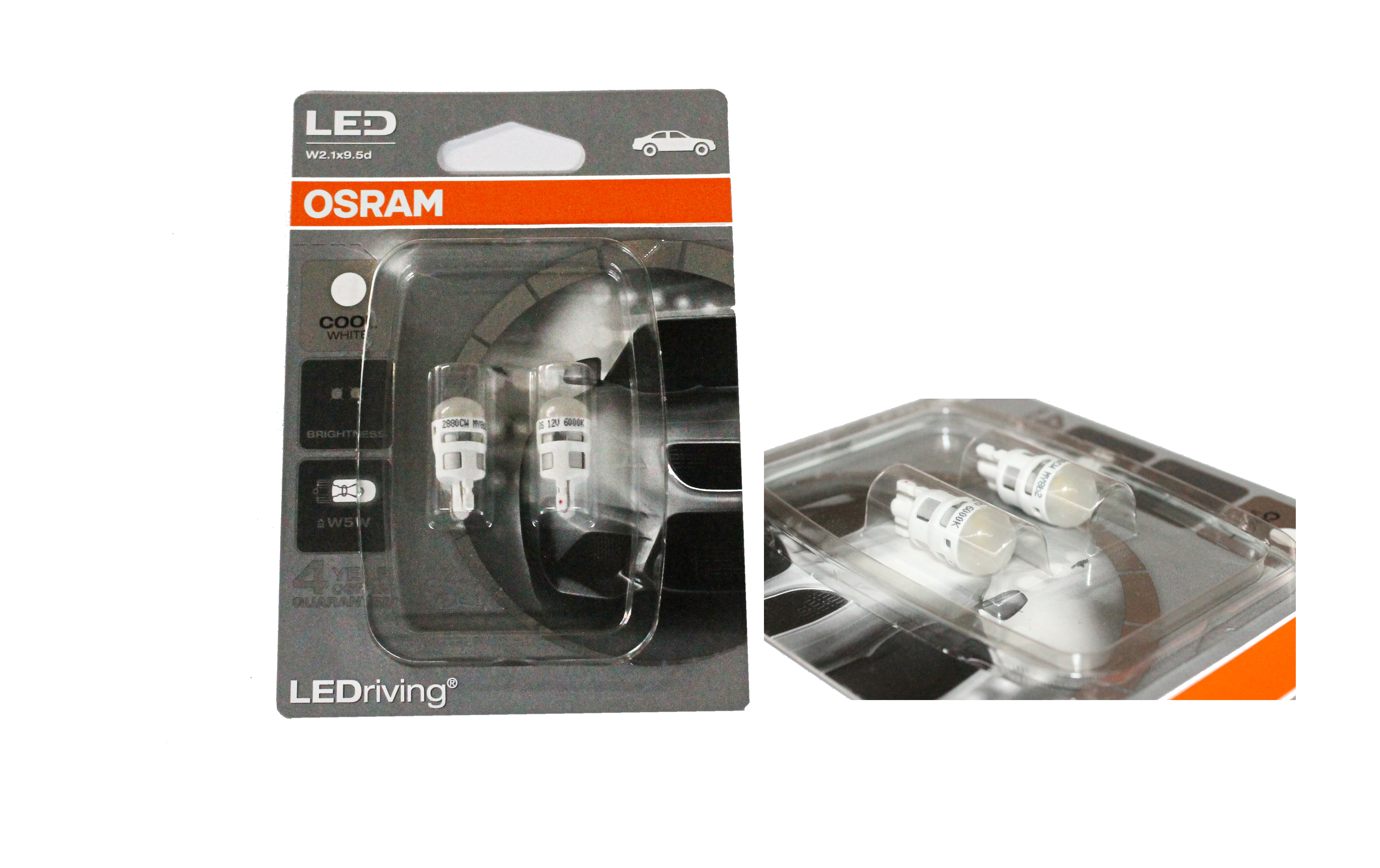 

Светодиодная лампа OSRAM LEDriving - Standard W5W(T10) 12V 1W 6000К белая