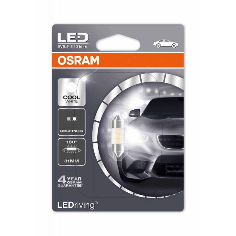 

Светодиодная лампа OSRAM LEDriving - Standard gen. 2 C5W 12V 0,5W 6000К белая