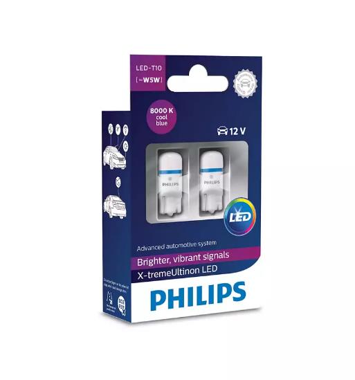 

Светодиодная лампа Philips X-tremeVision LED T10 12V 0,8W 8000К белая