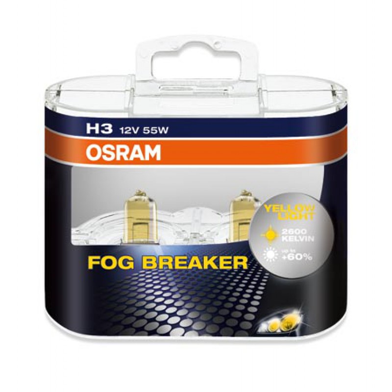 

Галогенная лампа OSRAM FOG BREAKER H3 12V 55W 2600К