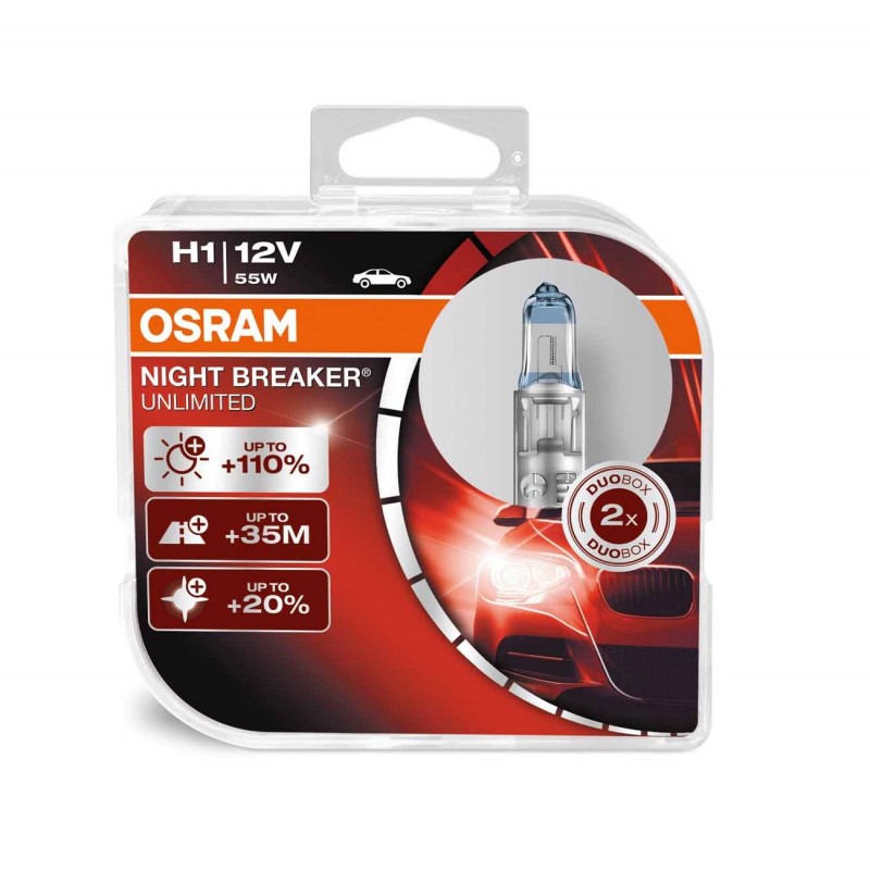 

Галогенная лампа OSRAM NIGHT BREAKER UNLIMITED H1 12V 55W 3800K