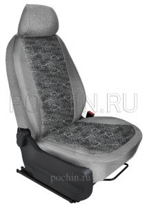 

Чехлы Почин Эксклюзив Hyundai Santa Fe II велюр cерые