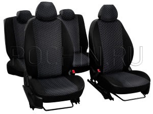 

Чехлы Почин Лима Kia Ceed жаккард кож.зам. черные