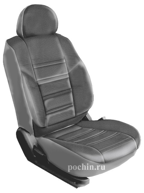 

Чехлы Почин "Трио" Mercedes Sprinter жаккард-кожзам cерые 17123016, Трио