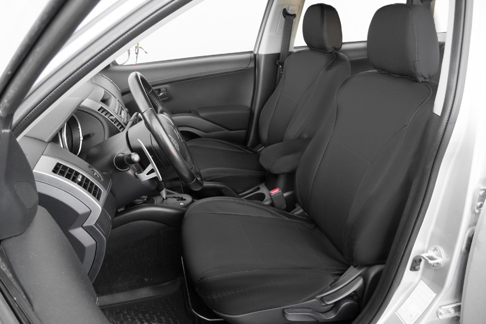 

Чехлы Почин Mitsubishi Outlander экокожа черные