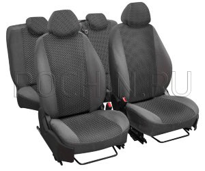 

Чехлы Почин Лима Mitsubishi Pajero Sport жаккард кож.зам. cерые
