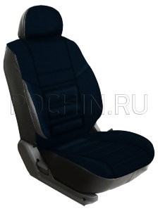 

Чехлы Почин "Трио" Chevrolet Niva 2014 жаккард-кожзам синие, Трио